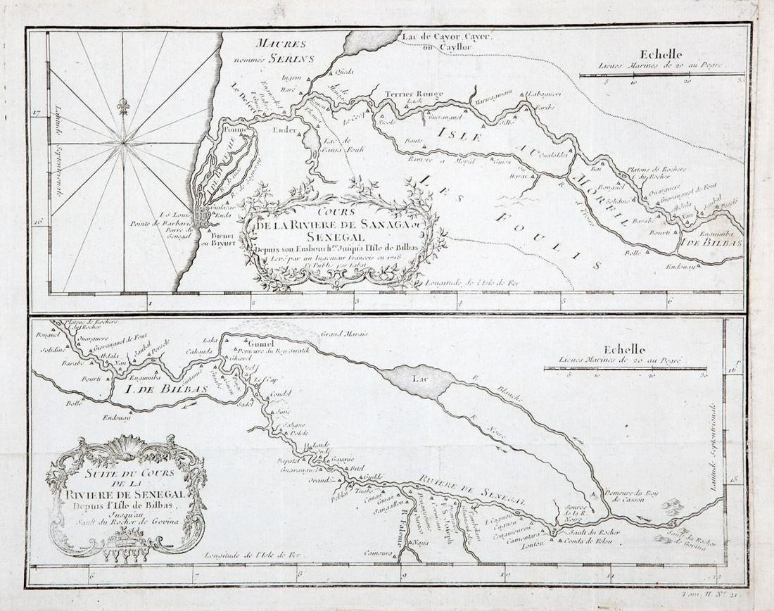 Bellin: West Africa / the Senegal River (double map) (1 of 1)