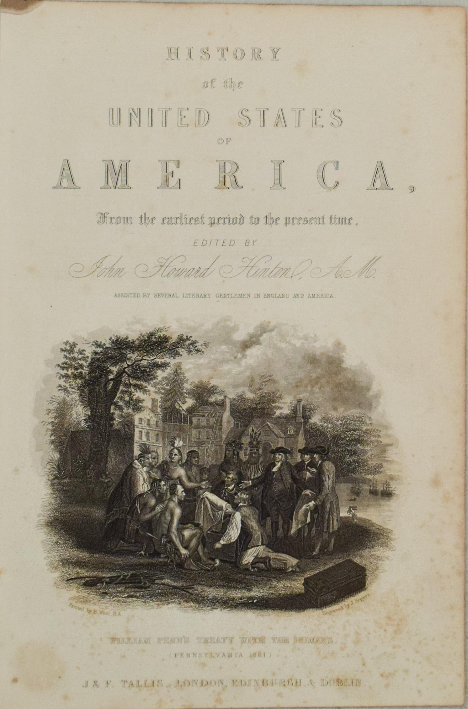 1850 Title Page to History of the United States of (1 of 1)