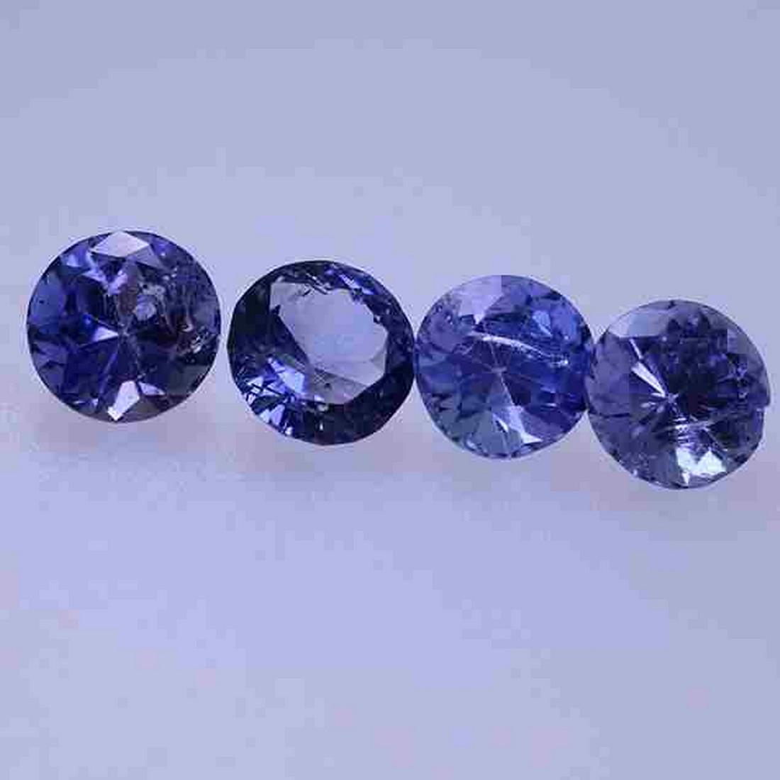 5.55 Cts Excellent Round 4 Pcs of Tanzanite (1 of 2)