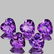 Purple amethyst heart-5 Pcs