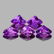 Purple amethyst heart-5 Pcs - 2