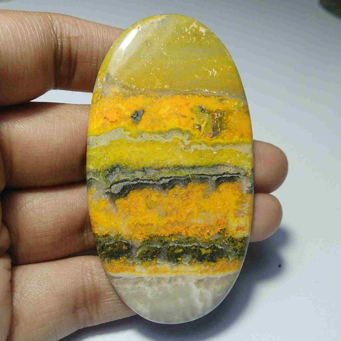 127.55 Carats Natural Bumblebee 39x70X4 mm Oval (1 of 2)