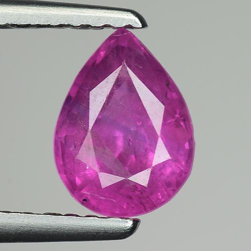 1.30 CTS NATURAL AFRICAN RUBY PEAR SHAPE GOOD COLOR (1 of 2)
