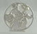 LADIES STERLING SILVER SATIN FLOWER ROUND LARGE PIN
