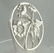 LADIES STERLING SILVER SATIN FLOWER ROUND LARGE PIN - 2