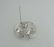 LADIES STERLING SILVER SATIN FLOWER ROUND LARGE PIN - 3