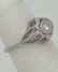 18K WHITE GOLD .20ct DIAMOND VINTAGE FILIGREE RING - 2