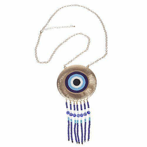 Evil Eye Gold Tone Pendant Necklace (1 of 1)