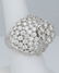 14k WHITE GOLD 6.24ct ROUND DIAMOND FLOWER DOME CLUSTER