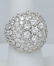 14k WHITE GOLD 6.24ct ROUND DIAMOND FLOWER DOME CLUSTER - 3