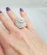 14k WHITE GOLD 6.24ct ROUND DIAMOND FLOWER DOME CLUSTER - 8