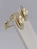 MENS 14K YELLOW GOLD ROUND WHITE PEARL SATIN TEXTURED - 2