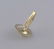 MENS 14K YELLOW GOLD ROUND WHITE PEARL SATIN TEXTURED - 4