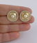 MENS 14K YELLOW GOLD ROUND WHITE PEARL SATIN TEXTURED - 6
