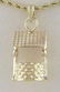 LADIES 14K YELLOW GOLD TEXTURED 3D WATER WELL FINE