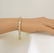 LADIES 10k YELLOW GOLD 3/4ct ROUND DIAMOND WAVE LINK - 10