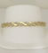 LADIES 10k YELLOW GOLD 3/4ct ROUND DIAMOND WAVE LINK
