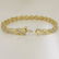 LADIES 10k YELLOW GOLD 3/4ct ROUND DIAMOND WAVE LINK - 6