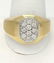 MENS 14k YELLOW GOLD BRUSHED 1/2ct VS2 GH ROUND DIAMOND - 10