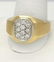 MENS 14k YELLOW GOLD BRUSHED 1/2ct VS2 GH ROUND DIAMOND - 9