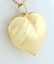 LADIES 14K YELLOW GOLD SATIN HIGH POLISH STRIPED PUFF - 2