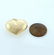 LADIES 14K YELLOW GOLD SATIN HIGH POLISH STRIPED PUFF - 4