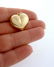 LADIES 14K YELLOW GOLD SATIN HIGH POLISH STRIPED PUFF - 5