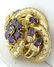 LADIES 14K YELLOW GOLD VINTAGE RHODALITE GARNET CZ - 3