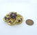 LADIES 14K YELLOW GOLD VINTAGE RHODALITE GARNET CZ - 5