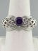 925 STERLING SILVER ROUND PURPLE CZ FILIGREE RING 10mm