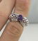 925 STERLING SILVER ROUND PURPLE CZ FILIGREE RING 10mm - 4