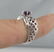 925 STERLING SILVER ROUND PURPLE CZ FILIGREE RING 10mm - 5