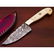 Damascus steel knife, with leather sheath, camel bone - 2