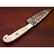 Damascus steel knife, with leather sheath, camel bone - 4