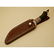 Damascus steel knife, with leather sheath, horn and - 2