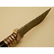 Damascus steel knife, with leather sheath, horn and - 3