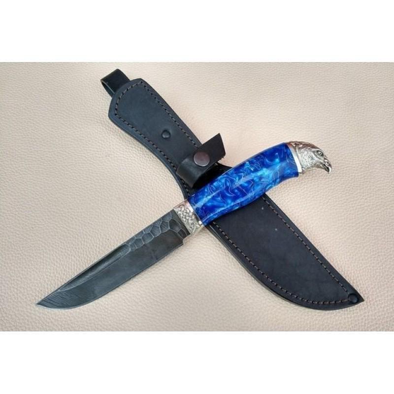 Damascus steel knife, exclusive pattern knife, hunting (1 of 6)