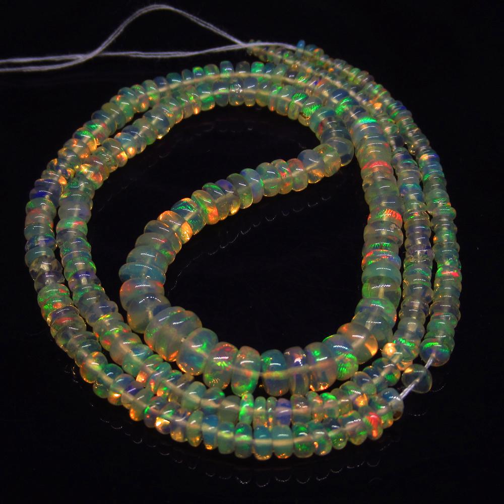27.20 Ct Natural 267 Ethiopian Round Fire Opal Beads (1 of 3)