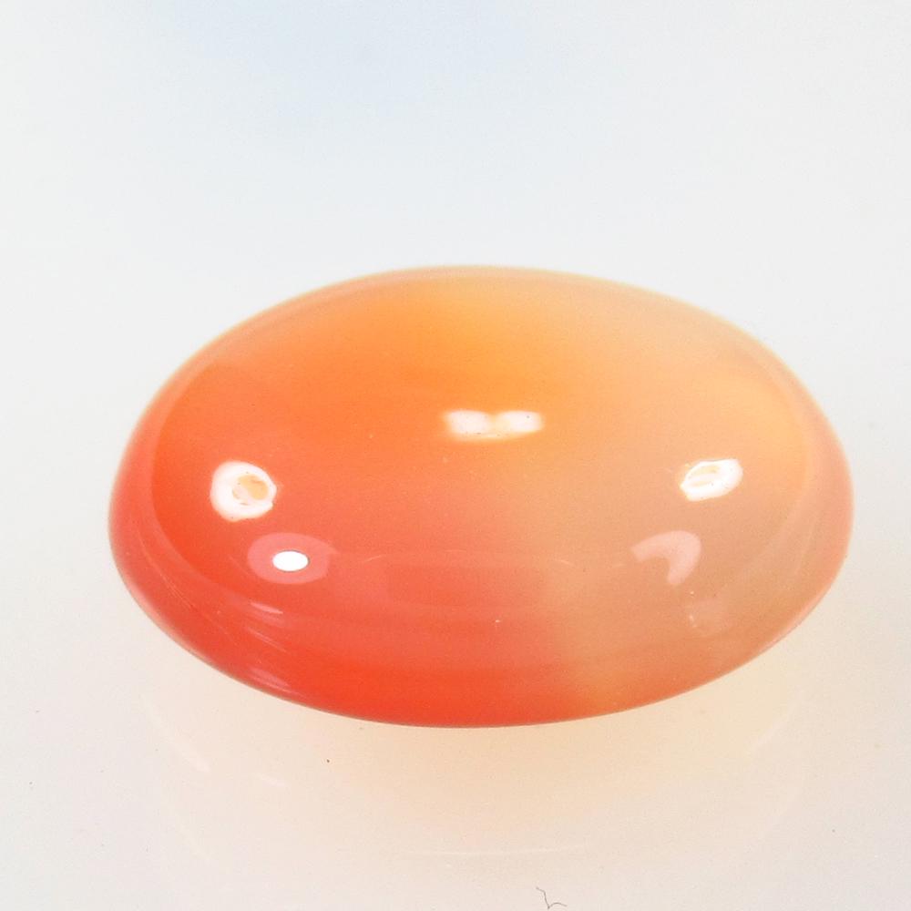 7.89 Ct Natural Carnelian Oval Cabochon: No Reserve! Title: 7.89 Ct Natural Carnelian Oval Cabochon Clarity: Semi-Transparent Gemstone: Natural Carnelian Carat Weight: 7.89 Size/Dimensions: 15.70 x 12.20 x 5.20 mm Additional Information: Exc