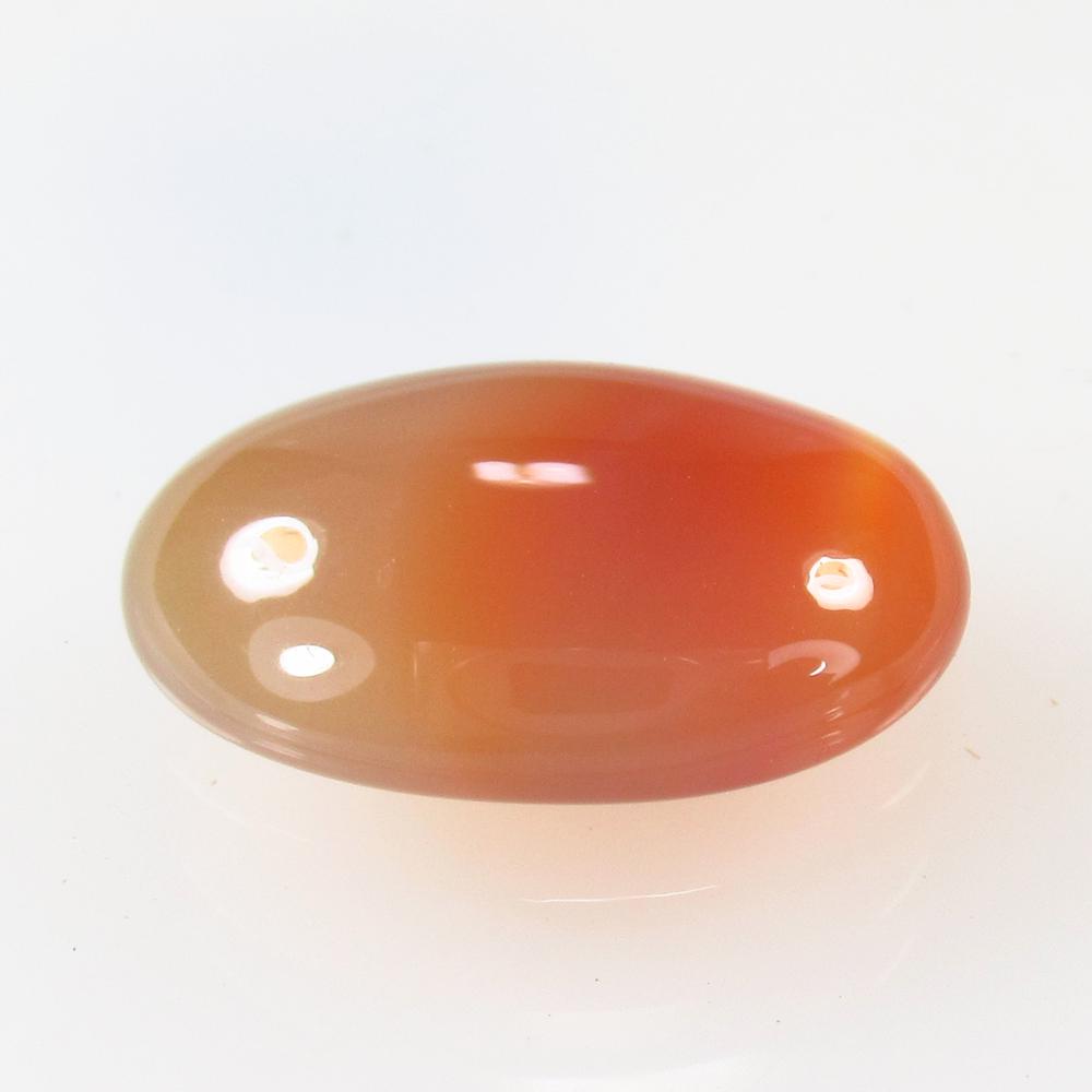8.51 Ct Natural Carnelian Oval Cabochon: No Reserve! Title: 8.51 Ct Natural Carnelian Oval Cabochon Clarity: Semi-Transparent Gemstone: Natural Carnelian Carat Weight: 8.51 Size/Dimensions: 18.10 x 12.60 x 5.10 mm Additional Information: Exc