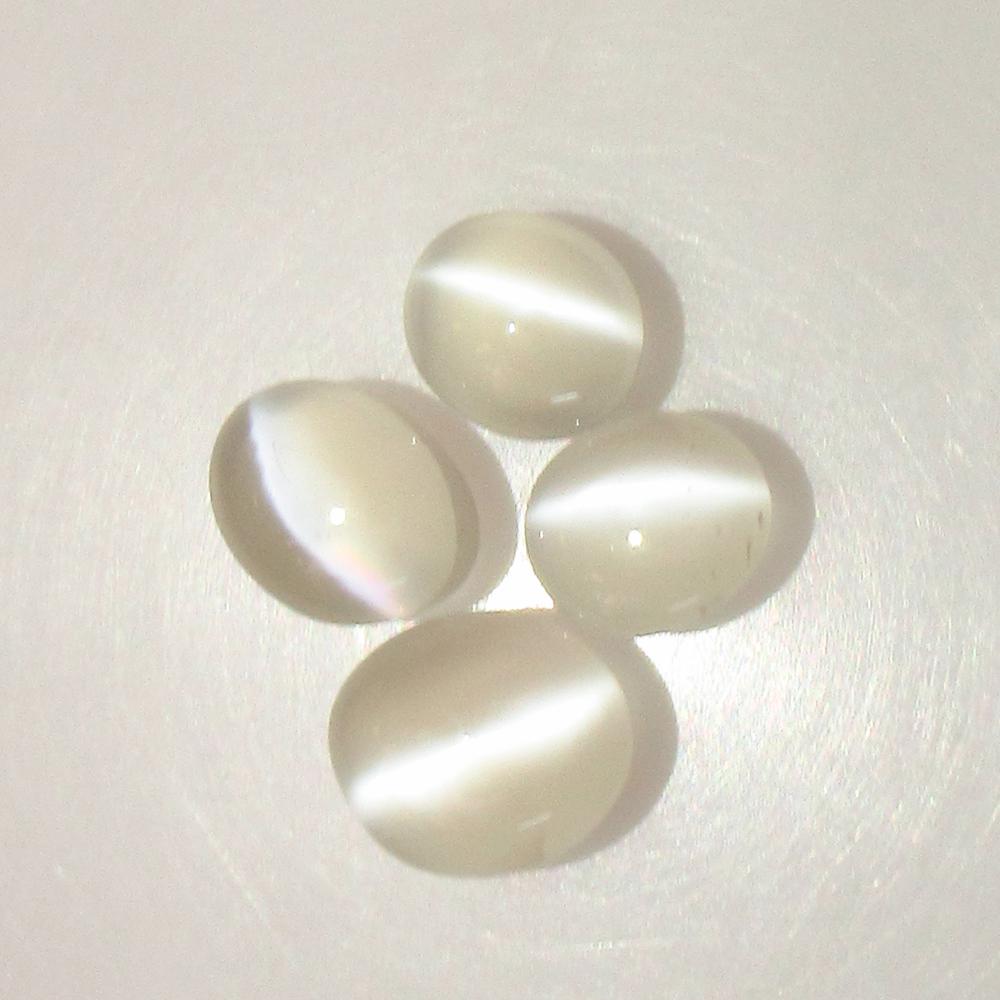 6.95 Ct Natural 4 Sharp Line Moonstone Oval Set (1 of 3)