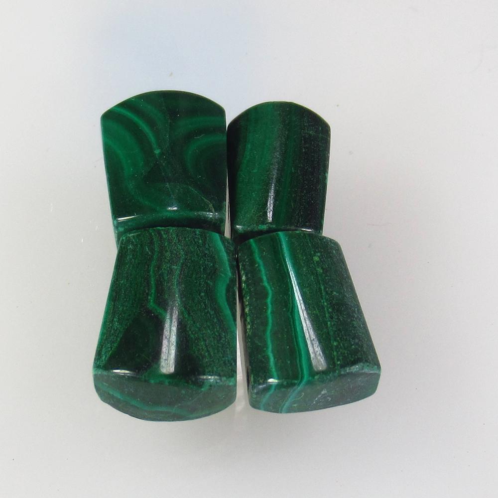 27.52 Ct Natural 4 Green Malachite Matching Fancy Set (1 of 2)