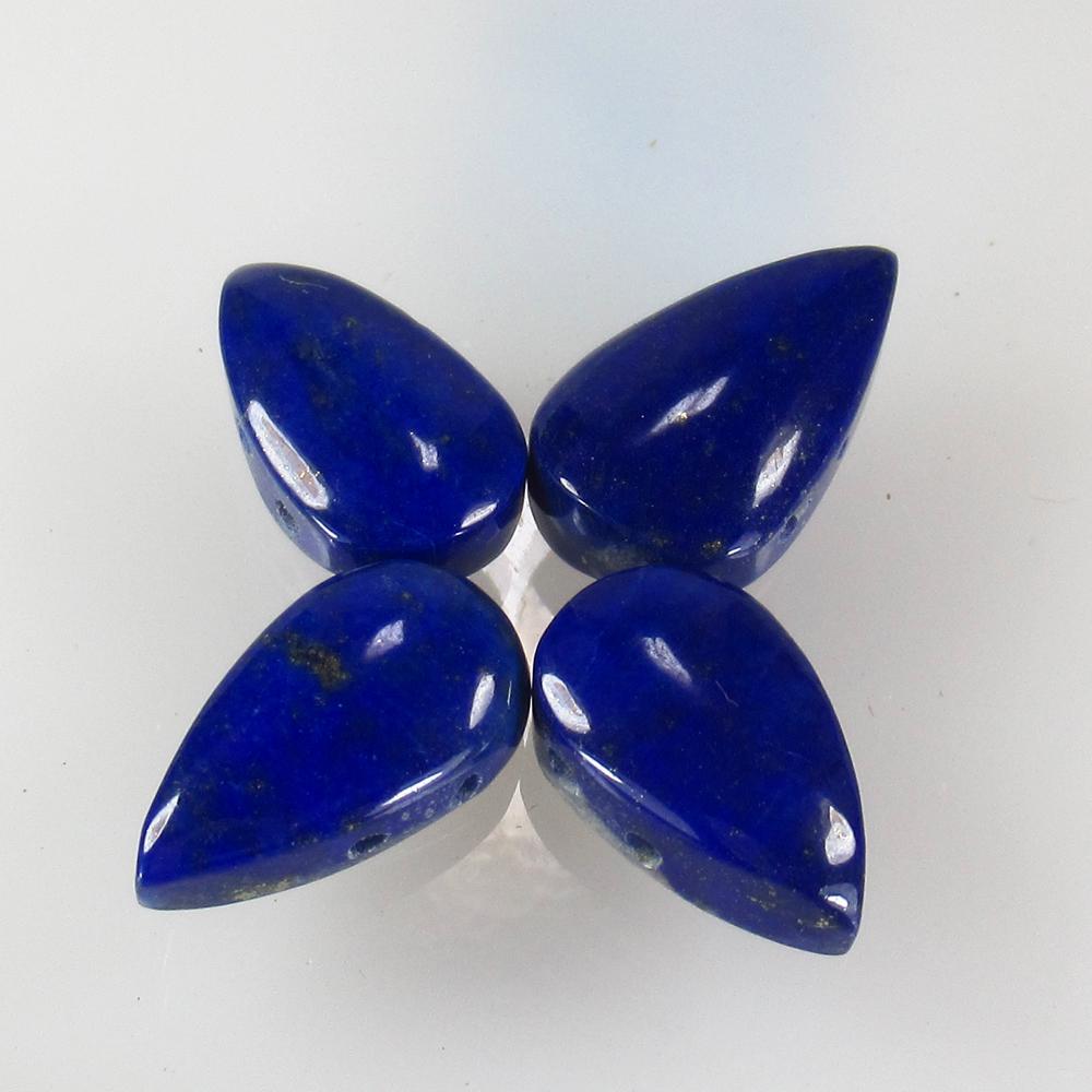 20.61 Ct Natural 4 Lapis Lazuli Pear Set: No Reserve! Title: 20.61 Ct Natural 4 Lapis Lazuli Pear Set Clarity: Opaque Gemstone: Natural Lapis Lazuli Carat Weight: 20.61 Size/Dimensions: 13.8x8.5 to 16.5x9.5 mm / 4 PC's Additional Information: