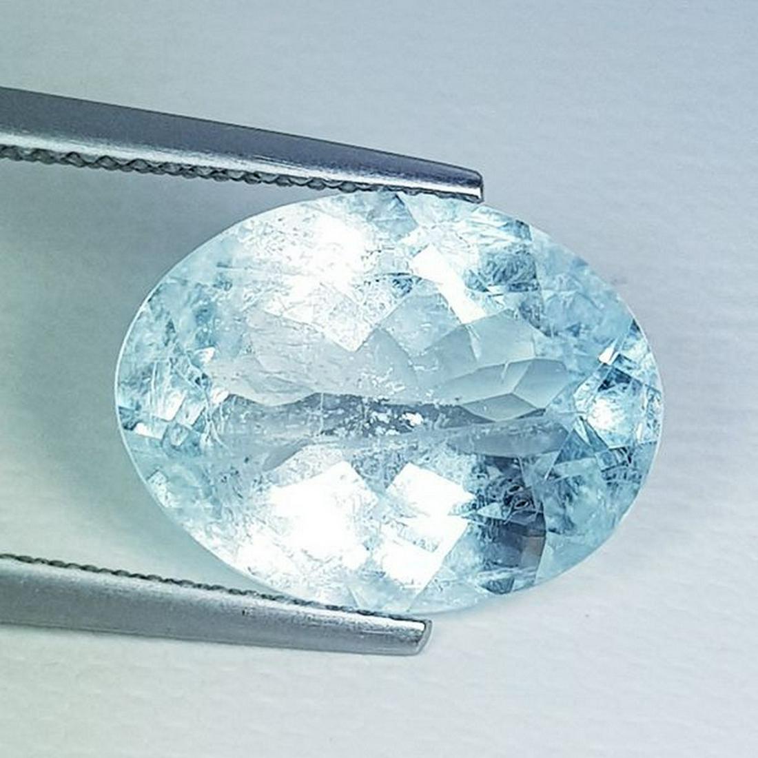 5.80 ct Natural Aquamarine Oval Cut (1 of 5)