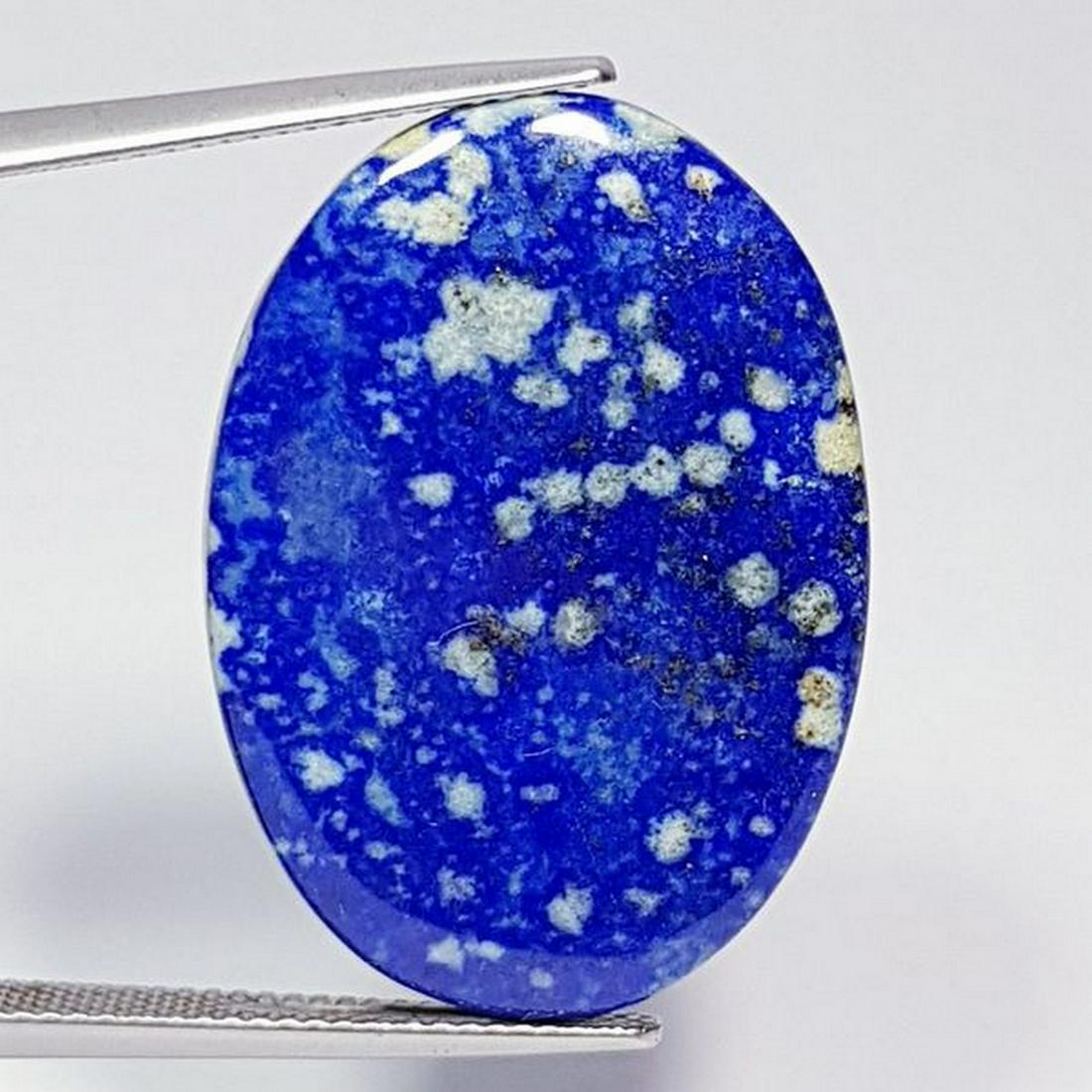 28.30 ct Natural Copper Lapis Lazuil: No Reserve! Title: 28.30 ct Natural Copper Lapis Lazuil Color/Clarity: Opaque Carat Weight: 28.3 Size/Dimensions: 28.90 x 20.65 x 4.55 Additional Information: Oval - Afghanistan/Chile Shipping: Domes
