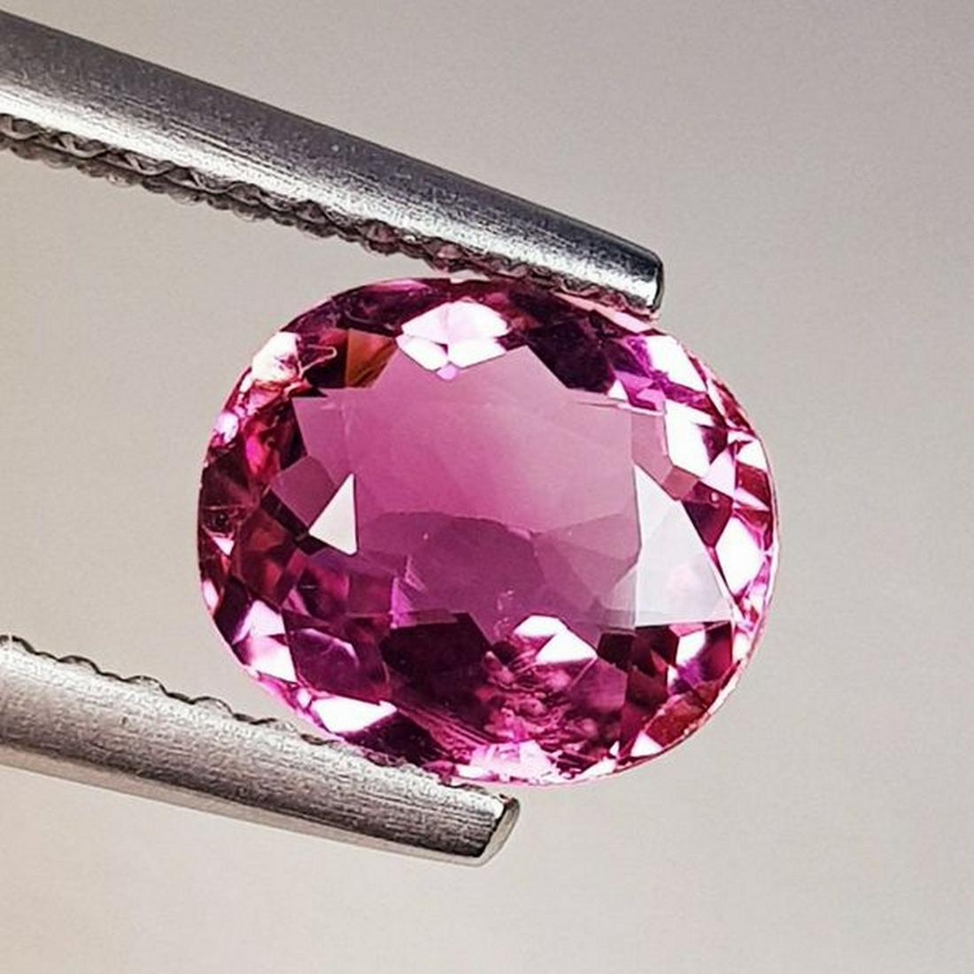 Natural Rhodolite Garnet Oval Cut 1.14 ct: No Reserve! Title: Natural Rhodolite Garnet Oval Cut 1.14 ct Color/Clarity: VVS - VS Carat Weight: 1.14 Size/Dimensions: 7.40 x 6.30 x 3.50 Additional Information: Oval - Burma Shipping: Domestic: Fl