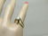 Vintage 14kt CZ Modern Engagement Ring, Solitaire, Sz - 3