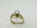 Vintage 14kt CZ Modern Engagement Ring, Solitaire, Sz - 6