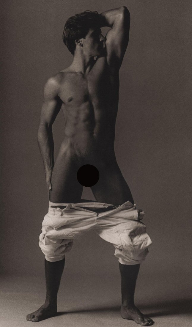KEN HAAK - Male Nude ,1985: Artist: KEN HAAK Print Title: Male Nude, 1985 Medium: Tri-tone Photo-lithographs (Limited edition of 5000) Printed in the 1980’s, in the US Image size (inches) approx. 11.5 x 7” Ken Haak(1923 - 19