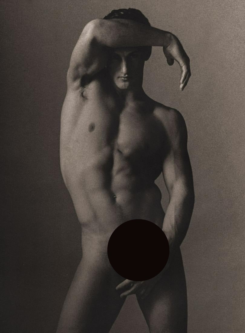 KEN HAAK - Male Nude ,1984: Artist: KEN HAAK Print Title: Male Nude 1984 Medium: Tri-tone Photo-lithographs (Limited edition of 5000) Printed in the 1980’s, in the US Image size (inches) approx. 9 x 7” Ken Haak(1923 - 1991) 